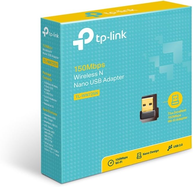 Adaptador USB Inalámbrico Nano TP-Link TL-WN725N (150 Mbps)