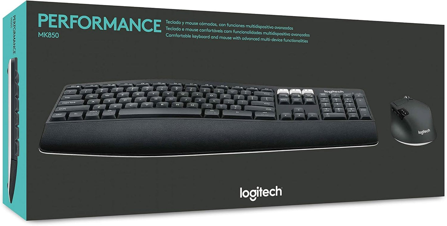 Kit Teclado y Mouse Inalámbrico Logitech MK850 Performance – Español – Negro