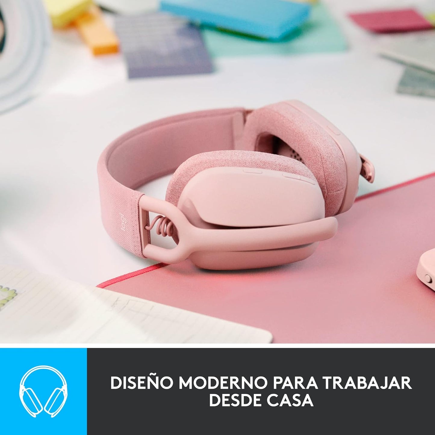 Audífonos Inalámbricos Logitech Zone Vibe 100 (Bluetooth 5.2, 18 h de llamada / 20 h de música)
