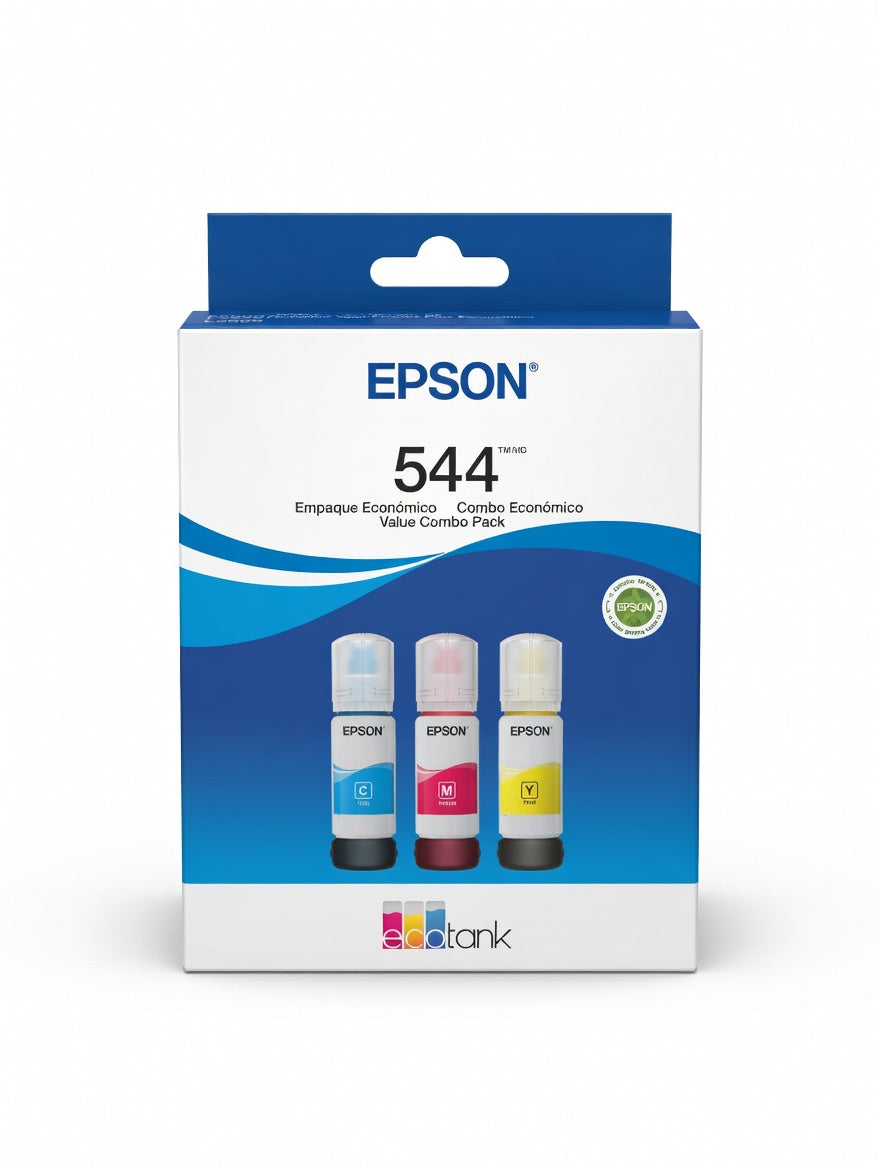 Kit de Tintas Originales Epson T544 – Pack de 3 Colores (Cian, Magenta y Amarillo)