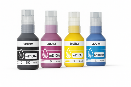 Kit 4 Botellas Brother BTD100 (Negro, Cian, Magenta y Amarillo)