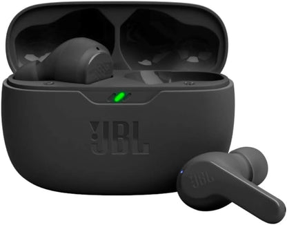 Audífonos Bluetooth JBL Vibe Beam Color negro (Caja abierta)