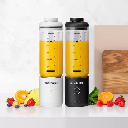 Nutribullet Flex Licuadora Portátil Recargable 650 ml | Paquete con 2 negro/blanco