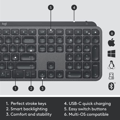 Logitech MX Keys Combo for Business Gen 2 con MX Master 3S – Graphite