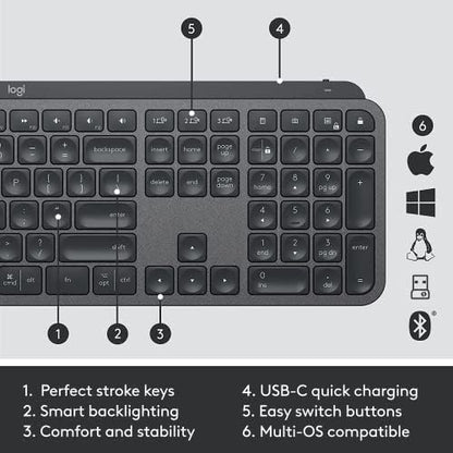 Logitech MX Keys Combo for Business Gen 2 con MX Master 3S – Graphite