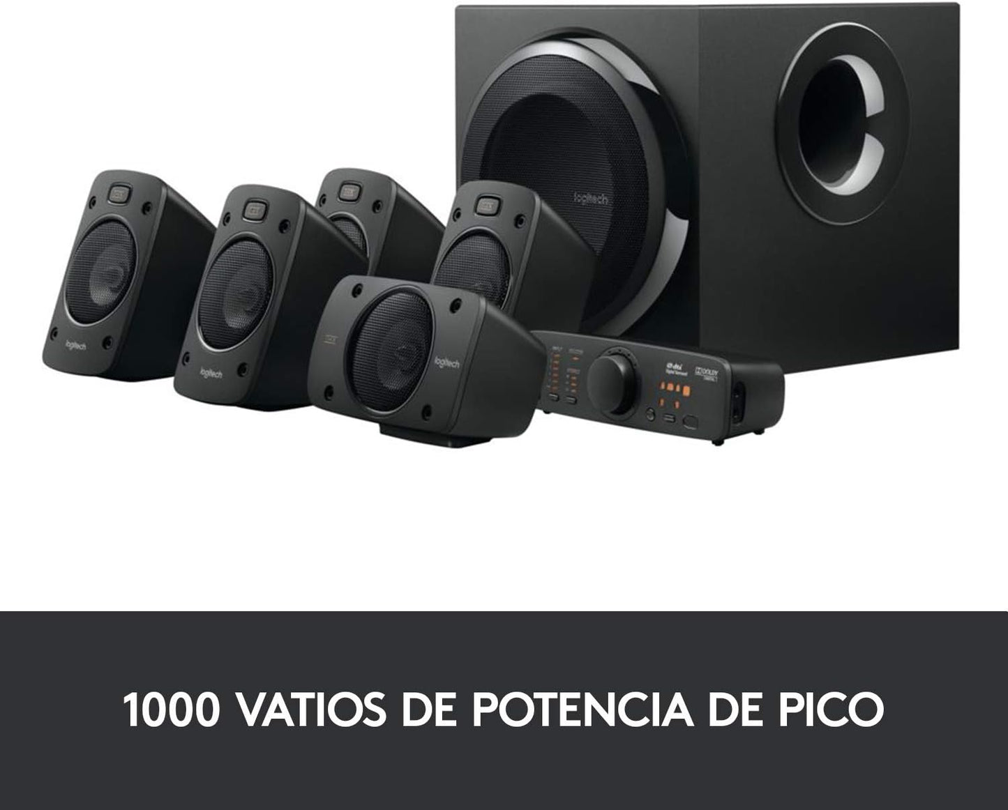 Logitech Z906 – Sistema de Sonido 5.1 THX, Dolby Digital y DTS