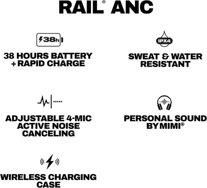 Audífonos Skullcandy Rail True Wireless Bluetooth – Negro