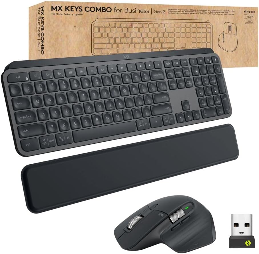 Logitech MX Keys Combo for Business Gen 2 con MX Master 3S – Graphite
