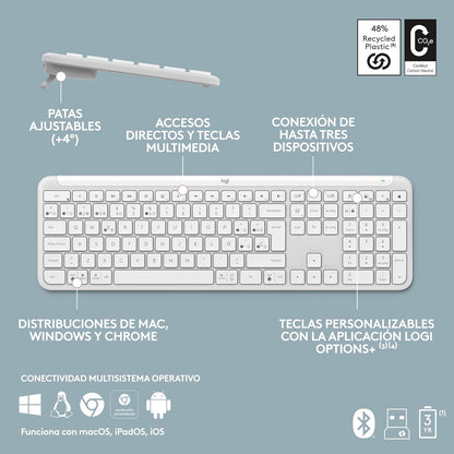 Kit Teclado y Mouse Inalámbricos Logitech Signature Slim Combo MK950 – Teclado Español
