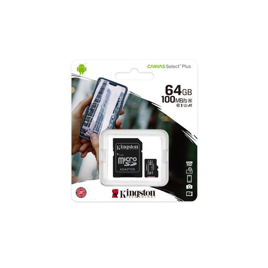 Memoria Micro SDXC Kingston 64 GB (SDCS2/64GB) Clase 10 A1