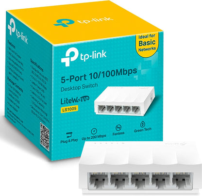 Switch de Escritorio TP-Link LS1005 (5 Puertos 10/100 Mbps)