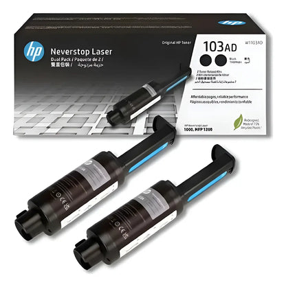 Kit de Recarga de Tóner HP Neverstop Laser 103AD (W1103AD) – Paquete Doble Original HP - Caja maltratada