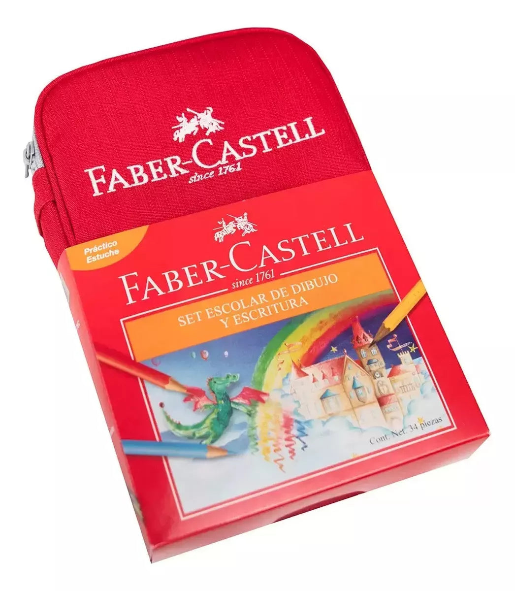 Faber Castell Estuche Escolar 34 Piezas