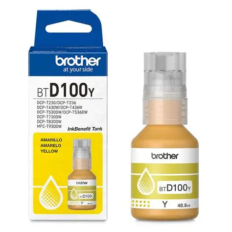 Botella de tinta Brother BTD100Y Amarillo