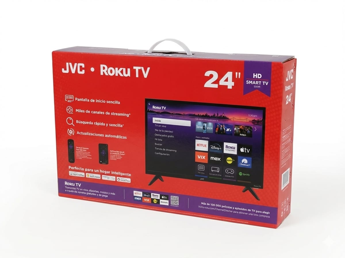 Smart TV JVC Roku TV 24” HD – Modelo SI24R