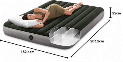 Colchón Inflable Intex Prestige Downy Queen con Inflador de Pilas
